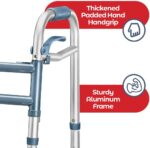 Medical king Walkers for Seniors Aluminum Lightweight Walker with Wheels, Adjustable Width and Height, Folding Walker for Elderly, Handicapped, Disabled 2 Wheels in Front - Image 3