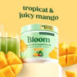 Bloom Nutrition Superfood Greens Powder, Digestive Enzymes with Probiotics and Prebiotics, Gut Health, Bloating Relief for Women, Chlorella, Green Juice Mix with Beet Root Powder, 30 SVG, Mango - Image 2