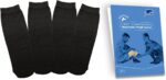 Cotton Prosthetic Stump Socks – BK, 1 PLY, Light Compression, Soft, Thin, Amputee Socks, Taiwan Excellence, 4 PCS XL/2XL/3XL