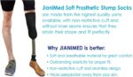 Cotton Prosthetic Stump Socks – BK, 1 PLY, Light Compression, Soft, Thin, Amputee Socks, Taiwan Excellence, 4 PCS XL/2XL/3XL - Image 2