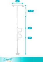 Stander Wonder Pole, Security-Pole and Curve Grab Bar, Tension Mounted Floor to Ceiling Transfer-Pole for Seniors, Elderly Adults, Bathroom Safety Assist and Stability Rail, White - Image 6