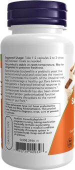 Now Foods Saccharomyces Boulardii Veg Capsules, 120 Count - Image 3