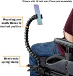 MOGO ModularHose Assistive Technology Phone Holder with Heavy-Duty Spring Clamp (Opens to 2"), 24 Inch Arm - Image 5