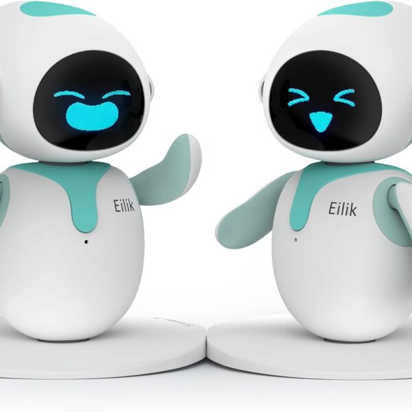 Eilik – Cute Robot Pets Toys with Abundant Emotions, Your Perfect Interactive Companion at Home or Workspace. Unique Gifts for Girls & Boys. (Blue Combination)