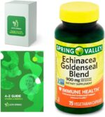 Echinacea Goldenseal Blend Dietary Supplement, 900 mg, 75 Ct Bundle with Exclusive Vitamins & Minerals A to Z - Better Ligth&Spring Guide@ (2 Items)