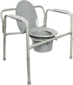 McKesson Heavy-Duty Folding Bariatric Commode Chair with 12 qt Bucket, 650 lbs Weight Capacity, 13 3/4 in Seat Width, 1 Count - Image 6