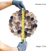 6 PCS River Rock Stepping Stones Outdoor, 9 Inch Round Pavers Pebbles Polished Gravel for Garden Walkway - Image 2