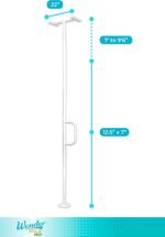 Stander Wonder Pole Lite, Adjustable Floor to Ceiling Safety Grab Bar with Security Support Handle for Fall Prevention, Tension Mounted Transfer-Pole for Adults, Seniors, and Elderly, White - Image 6
