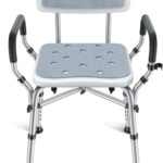 Shower Chair for Inside Shower, BRITULIF 550 lbs Heavy Duty Shower Chair for Elderly and Disabled, Shower Seat FSA/HSA Eligible, 6 Height Adjustable, Ideal for Adult and Senior Bathroom Needs