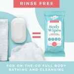 Body Wipes (5 Packs) 50 XL Shower Wipes Body Wipes for Adults Bathing, Traveling, Camping, Gym, Car, Elderly, Bedridden - Bath Wipes - Disposable Washcloths for Adults No Rinse - Image 8