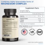 Magnesium Sleep Aid - Magnesium Complex Supplement with Melatonin for Sleep - Magnesium Glycinate 500mg, Magnesium L-Theanine - 120 Capsules - Image 2
