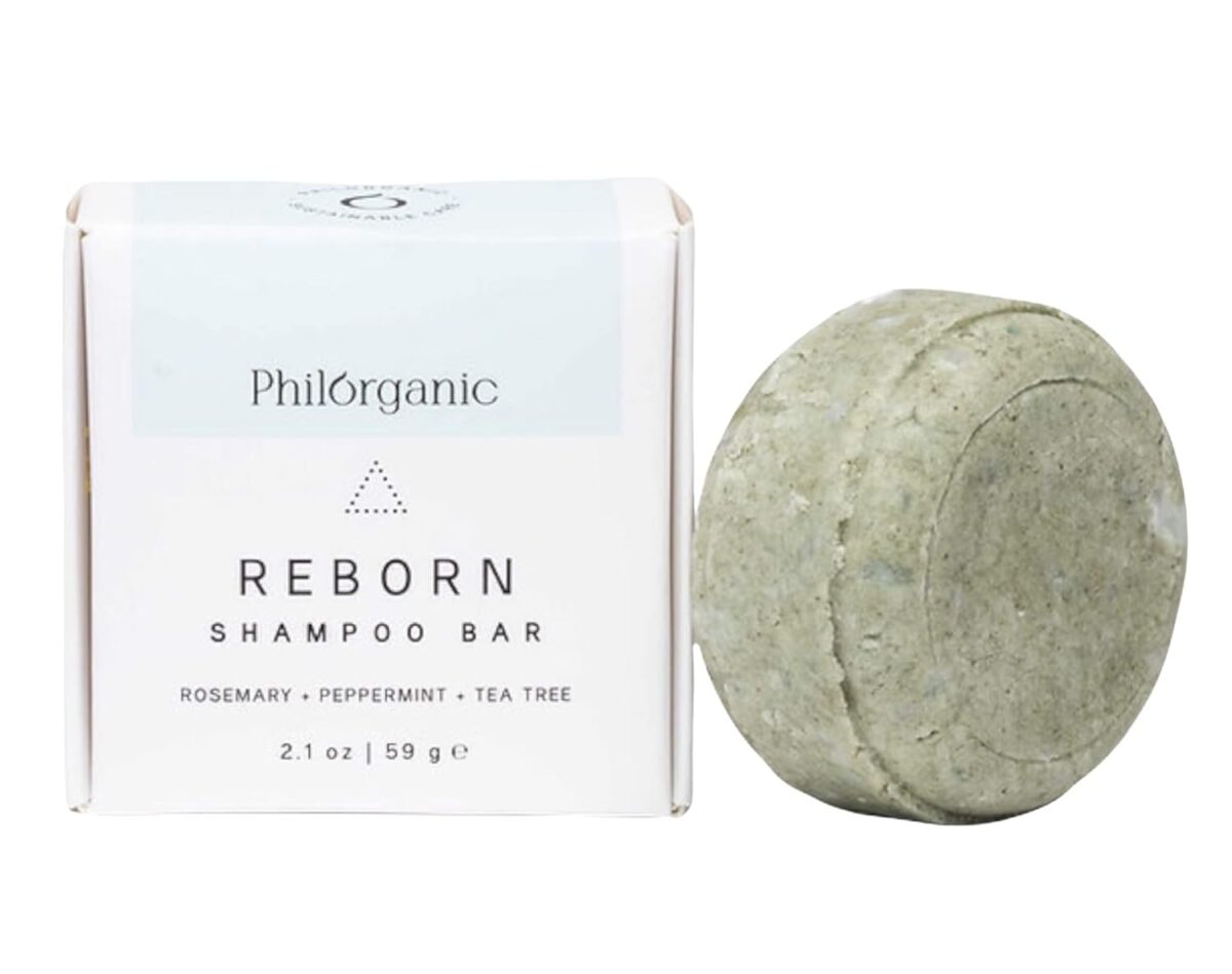 Philorganic Hair Growth Shampoo Bar, natural and organic ingredients Rosemary, Peppermint and Tea Tree, Made in US, pH balanced, Parabens FREE - Image 1
