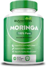 Moringa Powder Capsules|Pure Nutrient| Rich Moringa Powder| A Natural Green Antioxidant Superfood | Supports Energy, Skin Health, Gut Health with Essential Vitamins & Amino Acids
