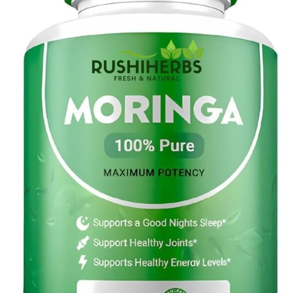 Moringa Powder Capsules|Pure Nutrient| Rich Moringa Powder| A Natural Green Antioxidant Superfood | Supports Energy, Skin Health, Gut Health with Essential Vitamins & Amino Acids
