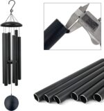 ASTARIN 45 in Memorial Wind Chimes Large with 6 Heavy Tubes, Large Deep Tone Wind Chimes Outdoor for Garden Hanging Décor,Sympathy Gifts. Black - Image 5