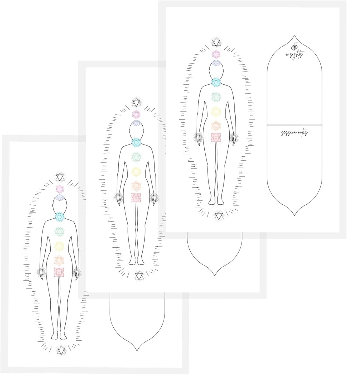 Reiki Distant Session Chakra Healing Board | Physical Printed 8.5" x 11" inches Crystal Healing Meditation Pack of 50 - Image 7