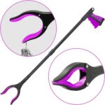 Grabber Reacher Tool - 2 Pack - Latest Version Long 19/32 Inch Foldable Pick Up Stick - Strong Grip Magnetic Tip Lightweight Trash Picker Claw Reacher Grabber Tool for Elderly Reaching, Luxet (Pink) - Image 6