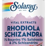 SOLARAY Rhodiola Schizandra - Rhodiola Rosea Extract - Energy Support and Occasional Stress Relief Supplement - Vegan, Lab Verified, 60-Day Guarantee - 60 Servings, 60 VegCaps