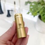 Vegan Bamboo Charcoal Dental Floss with Gold Stainless Steel Container, Made with Natural Candelilla Wax, with 30M x2 Floss Refill, Peppermint, Zero Waste Eco Friendly Products - Image 2