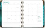 HARDCOVER 2025 Planner, 8.5"x11": 14 Months (November 2024 - December 2025), Daily Weekly Monthly Planner, Yearly Agenda, Bookmark, Pocket Folder and Sticky Note Set (Teal Gold Marble) - Image 3