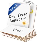 10 Pack Double Sided Dry Erase Board Classroom Pack 12'' x 9'' Small Whiteboards for Office Teachers Students Schools Supplies Thickness 3mm Mini Answer Paddles Easy to Wipe