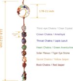 Tree of Life Hanging Chakra Stones, Crystals and Healing Stones Chakra Ornaments for Christmas Tree, Witchy Gifts, Dream Catchers and Meditation Accessories 7 Chakra Decor - Image 2