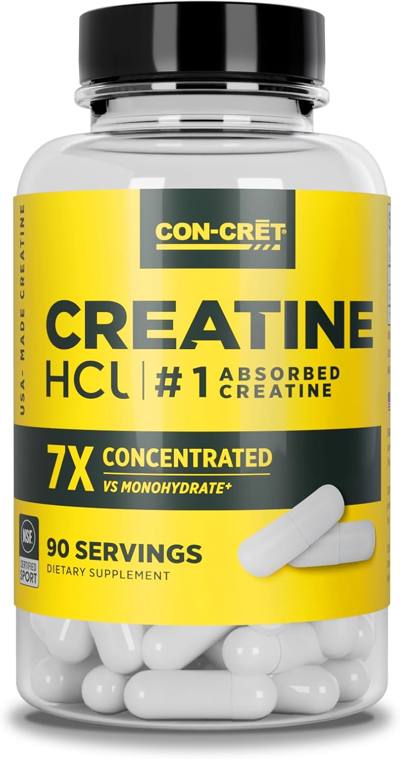 61zSLQrY75L._AC_SL1500_.jpg Creatine HCl Capsules | Muscle, Cognitive, Cellular Energy Support | No Bloating or Cramps | USA Made & NSF Certified | Creatine Pills (90 ct) - Image 1
