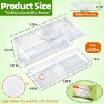 Window Bird Feeder with Non-Marking Self-Adhesive Hooks, Clear and Transparent, Outdoor Wild Bird Watching Gift, Garden Decor - Image 5