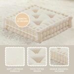 INNA Meditation Floor Pillow, Large Pillows Seating for Adults, Tufted Thick Chenille Cushion for Yoga Living Room Sitting (Inna White) 2 Pack - Image 2