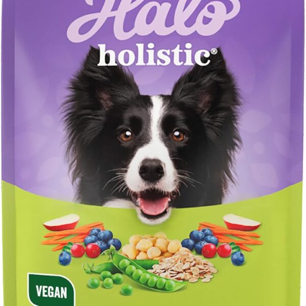 Halo Holistic Plant-Based Recipe With Superfoods, Complete Digestive Health, Vegan Dry Dog Food Bag, Adult Formula, 21-lb Bag