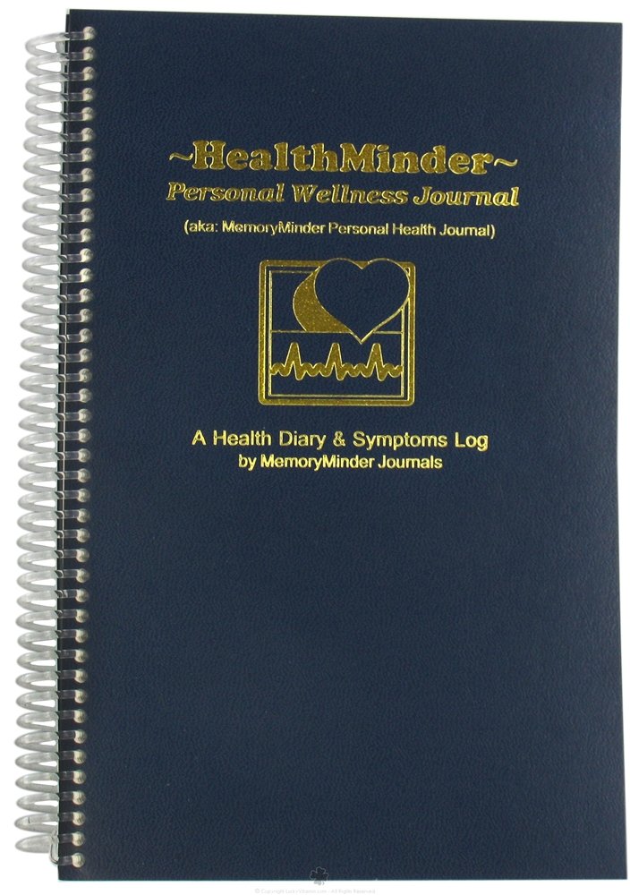 71-IBgNTVJL._SL1000_.jpg HEALTHMINDER Personal Wellness Journal. Health & Wellness Diary,Medical notebook,Symptoms Log. Track health, weight, medications, vitamins, blood pressure, sugar levels, overhealth and wellness. - Image 1