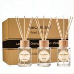 binca vidou Reed Diffuser Set, Lavender Vanilla Orange & Lemon Natural Scent Oil Diffusers with Sticks for Home Office Bathroom Aromatherapy Decor 2.7oz x 3 - Image 9