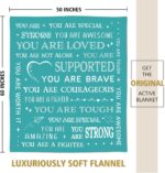 SteadStyle Gifts for Women- Get Well Soon Blanket, Feel Better After Surgery Present for Sick Women, Thinking of You Gifts, Inspirational Gift Blanket for Her Friend Sister, 60'' x 50'' - Image 3