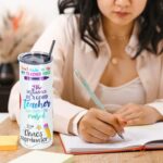4 Pack Teacher Appreciation Gifts, Teacher Gifts from Student, Teacher Appreciation Week Gifts, 20 oz Skinny Teacher Tumbler for Teacher Week, Birthday, Back to School, Christmas - Image 6