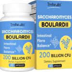 Saccharomyces Boulardii Probiotics 200 Billion CFUs, Clinically-Studied Probiotic for Women & Men Yeast for Intestinal, Gut, Immune & Digestive Health, Acid Resistant & Shelf-Stable, 60 Days Supply