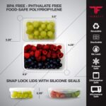 ThinkFit Meal Prep Containers, BPA Free - Airtight Food Storage Containers Best for Meal Prepping & Portion Control - Reusable, Stackable, Microwavable, Dishwasher & Freezer Safe (6 Piece Set) - Image 3