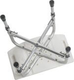 Drive Medical 12021KD-1 Bariatric Heavy Duty Bathroom Bench with Back, Gray - Image 6
