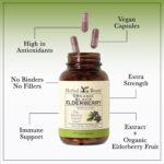 Herbal Roots Organic Black Elderberry Capsules | Max Strength | Made with Organic Sambucus | 60 Vegan Capsules - Image 4
