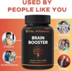 Vital Vitamins Brain Supplements for Memory & Focus - Nootropics Brain Support for Clarity, & Energy - with Ginkgo Biloba, Rhodiola Extract - 30 Capsules - Image 7