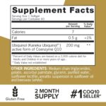 Qunol Ubiquinol CoQ10 200mg Softgels, Powerful Antioxidant for Heart and Vascular Health, Essential for Energy Production, Natural Supplement Active Form of CoQ10, 60ct Softgels - Image 4