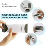 Pet Hair Remover for Cats Dogs: Reusable Fur Removal Brush for Clothes Furniture Couch Carpet Bed Car Seat - Self-Cleaning Tool for Pet Owners Friends Families - Home Travel Use Dove Gray - Image 4