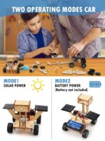 Poraxy STEM Model Car Kits, Toys for Boys Age 8-12, 5 in 1 Kids Wood Building Kit 8-10, 3D Wooden Puzzles, Educational Science Crafts Kits, Birthday Gifts for 8 9 10 11 12 13 14 Years Old Boys - Image 2