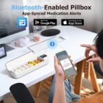 Daviky Smart Pill Organizer with Alarm, Bluetooth Daily Once a Day Pill Dispenser 7 Day with APP, Weekly Travel Pill Case, Portable Pill Reminder for Medicines, Supplements and Vitamins (White) - Image 3