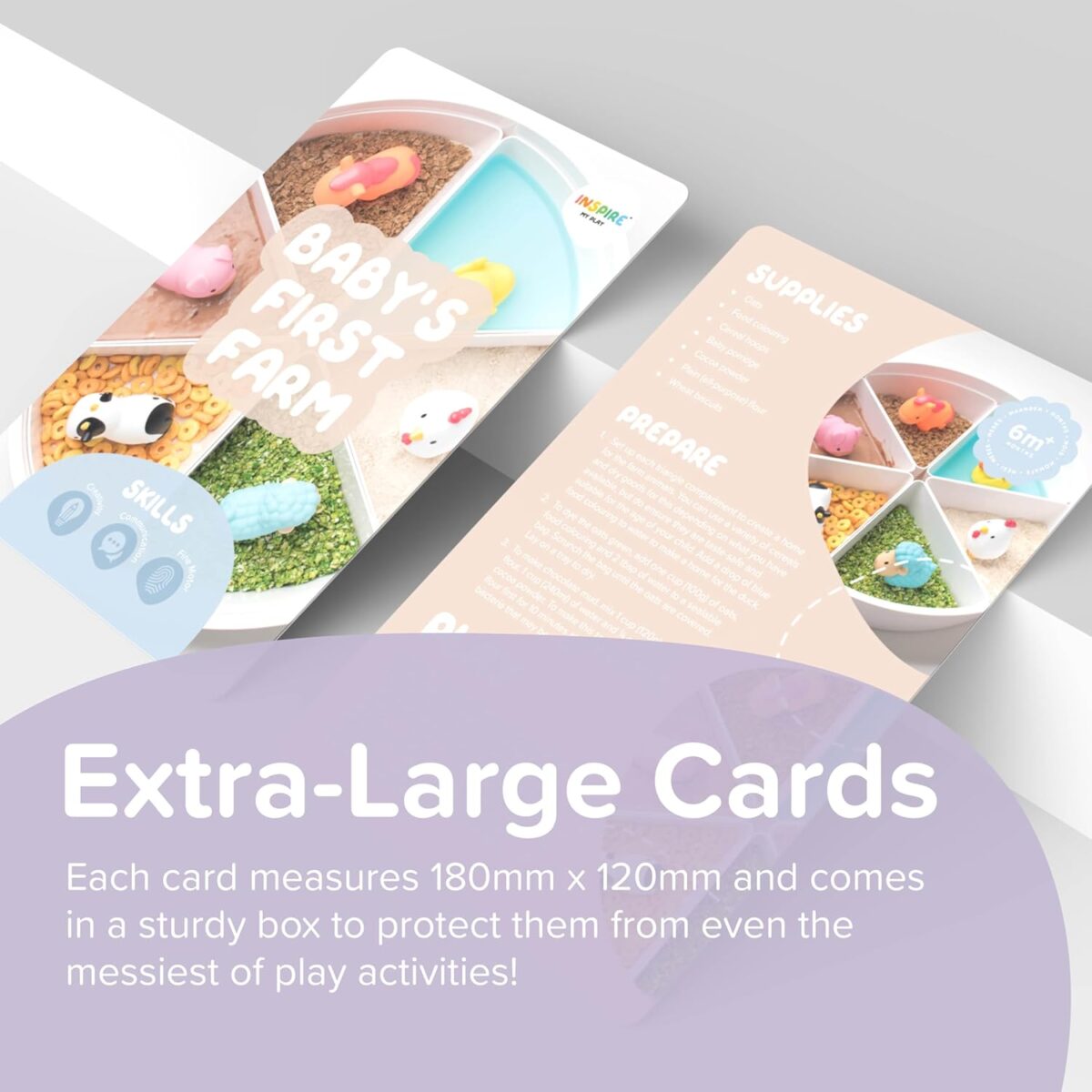 Inspire My PLAY - 30 x Baby and Toddler Sensory Play Activity Cards - Inspiration for Creative Play Activities - Sensory Cards for Babies Learning - Image 7