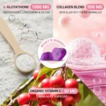 Liposomal Glutathione Gummies 1000MG - Reduced L-Glutathione for Antioxidant - Sugar Free Glutathione Supplement with Vitamin C, Vegan Collagen Gummies for Liver Detox, Glowing Skin - 150 Gummies - Image 3