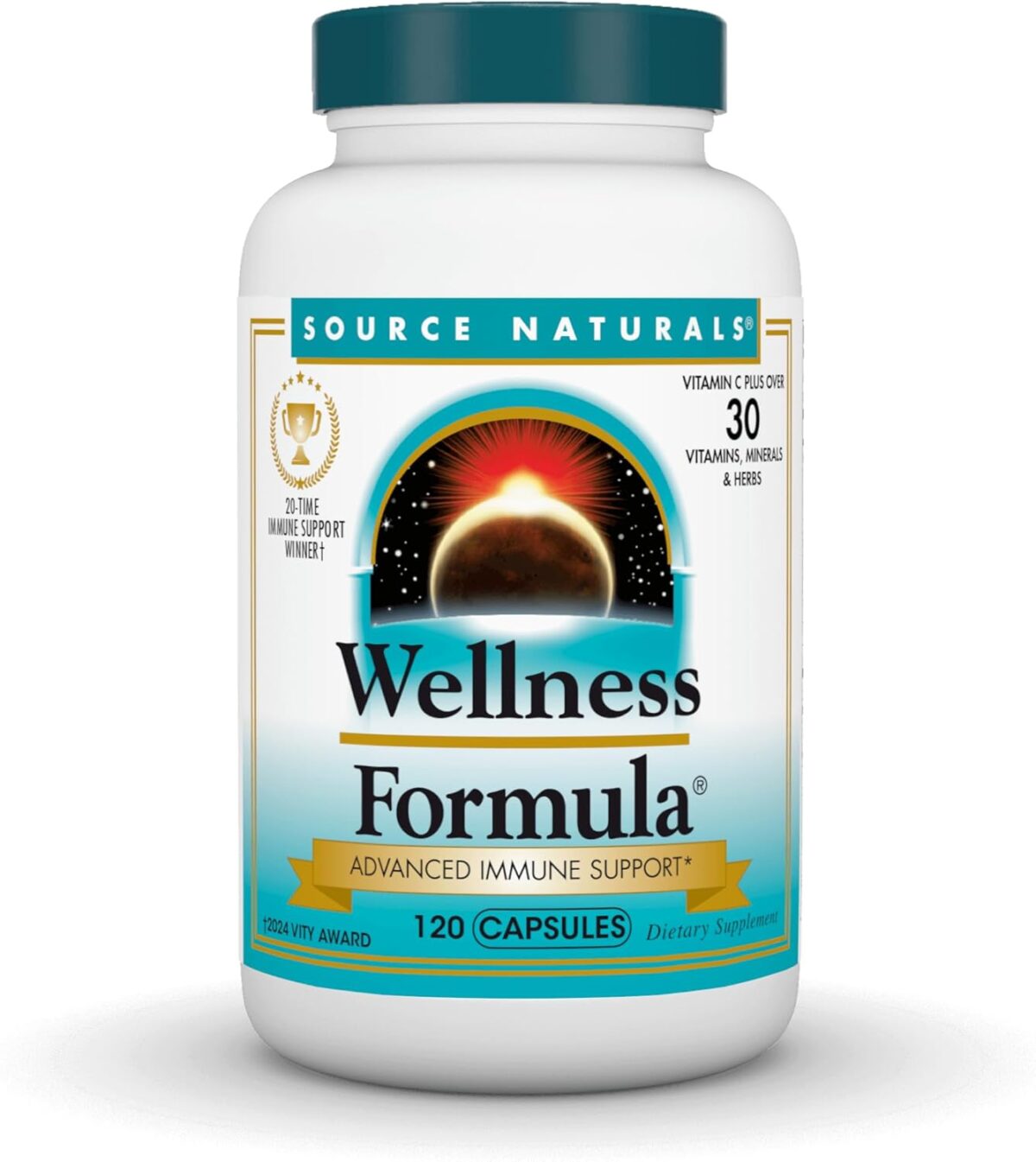 Source Naturals Wellness Formula Bio-Aligned Vitamins & Herbal Defense for Advanced Immune Support* - Dietary Supplement & Immunity Booster - 120 Capsules - Image 1