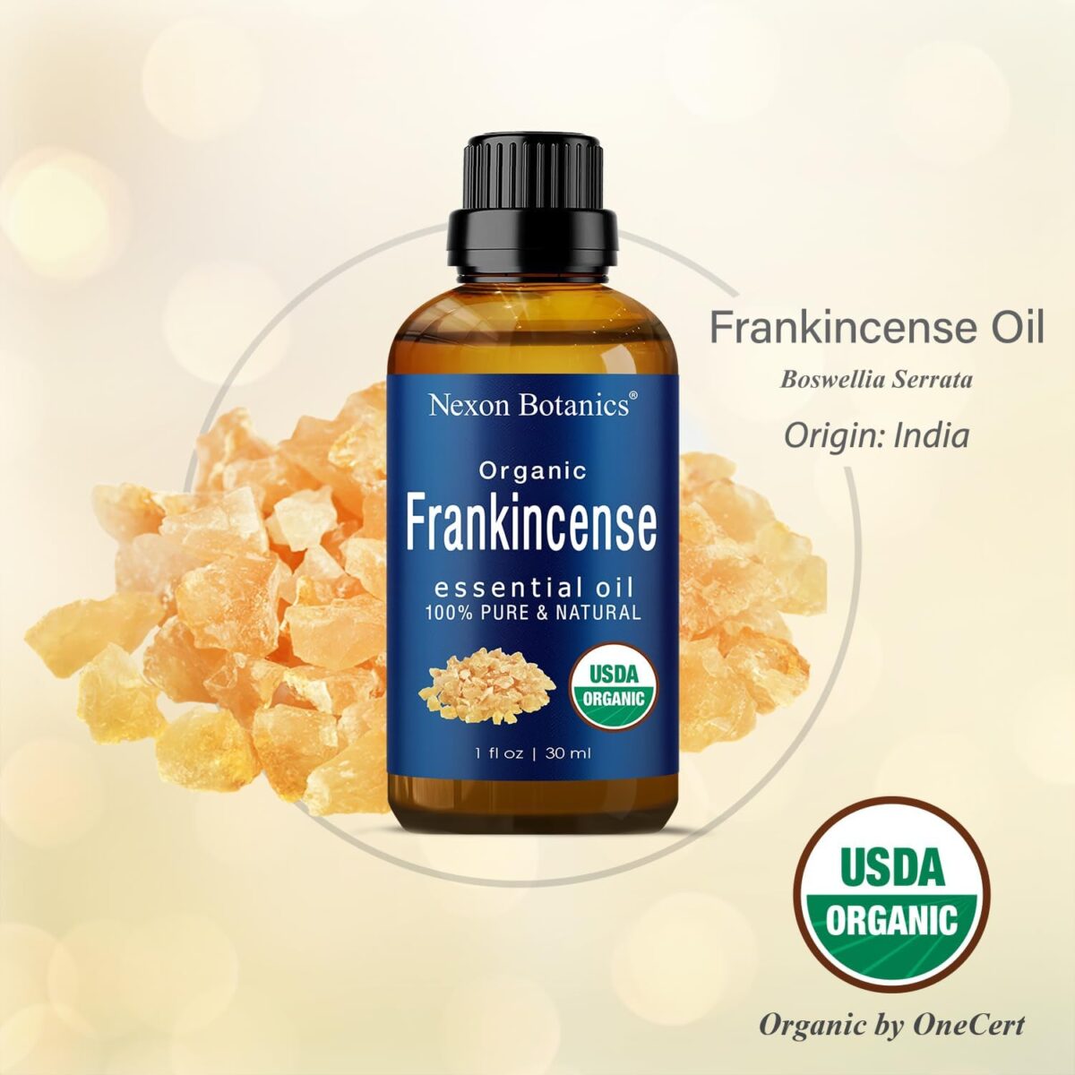 Organic Frankincense Essential Oil 30 ml - Pure Natural Boswellia Serrata for Diffusers, Aromatherapy, and Rejuvenating Skin & Hair Care - Nexon Botanics - Image 2