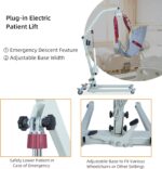 Electric Patient Lift 440lbs-11.5FT Plug-in Cord,No Battery Needed,Floor Lifting-Commode Sling for Easy Bed,Wheelchair&Toilet Transfers -Mobility Assistance for Seniors, Disabled - Image 6