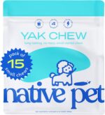 Native Pet Yak Cheese Himalayan Dog Chews - Long Lasting Dental Sticks for Small Breeds– 100% All Natural Himalayan Yak Chews for Small Dogs – Cheese Bone for Aggressive Chewers - 15 Per Pack