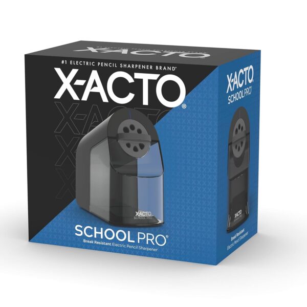 X-ACTO , SchoolPro Electric , Heavy Duty Electric for School, Classroom and Teacher Supplies, Perfect for Addition to Homeschooling Supplies, Black, 1 Count